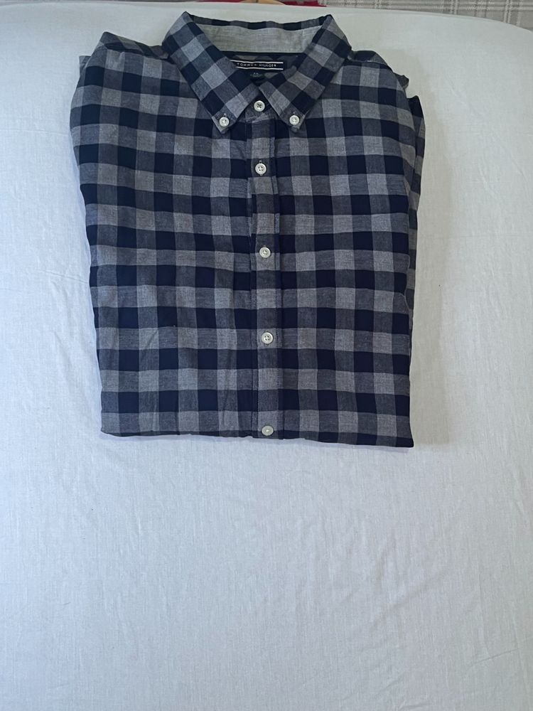 tommy hilfiger Checkered Button-Up Shirt